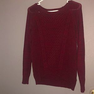 SO burgundy knit sweater
